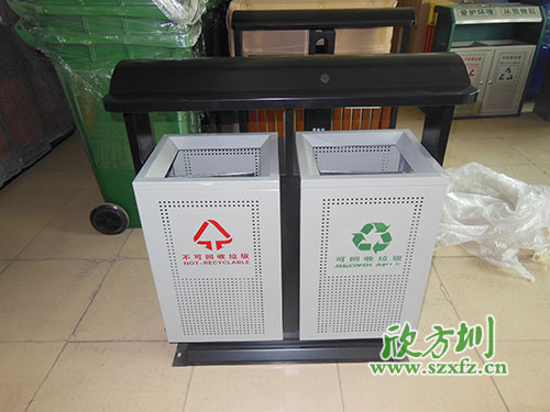貴陽物業戶外鋼板沖孔垃圾桶，客戶的二次選擇。